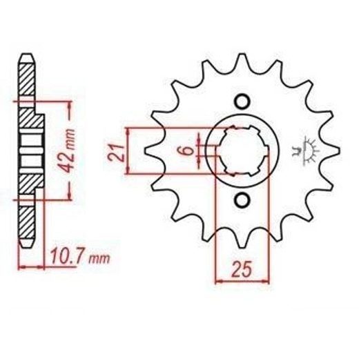 REŤAZOVÉ KOLIESKO PRE SEKUNDÁRNE REŤAZY TYPU 530, JT - ANGLICKO (16 ZUBOV)