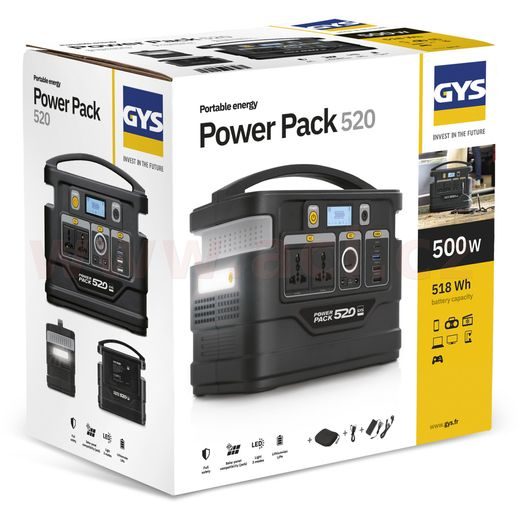 NABÍJECÍ STANICE S MĚNIČEM NAPĚTÍ 12/230 V GYS POWER PACK 520, 518 WH