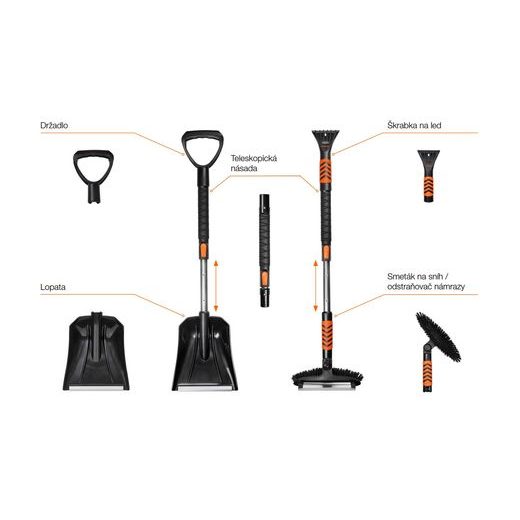 OSRAM SNOWBRUSH 4V1 - NÁSTROJ PRO SNADNÉ ODKLÍZENÍ SNĚHU Z AUTA