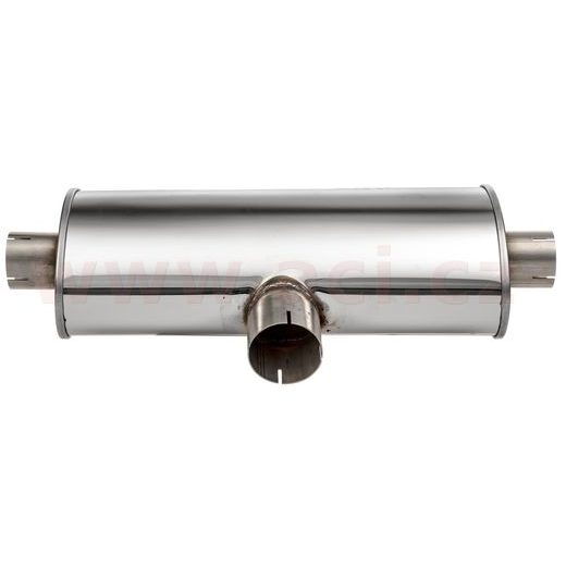 UNIVERZÁLNÍ TLUMIČ OVÁLNÝ VNITŘNÍ PRŮMĚR 76 A 63MM, PRŮMĚR TĚLA 140/220MM, DÉLKA TĚLA 500MM NEREZ