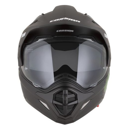 PRILBA TOUR 2.0 CREW, CASSIDA (ČIERNA MATNÁ/TMAVĚ ZELENÁ, PLEXI S PRÍPRAVOU PRE PINLOCK) 2026