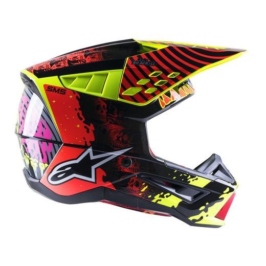 PRILBA S-M5 SOLAR FLARE, ALPINESTARS (ŽLTÁ FLUO/ČERVENÁ FLUO/ČERNÁ)