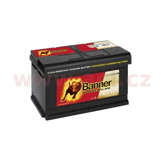 75AH BATÉRIA, 730A, PRAVÁ BANNER RUNNING BULL EFB 315X175X175