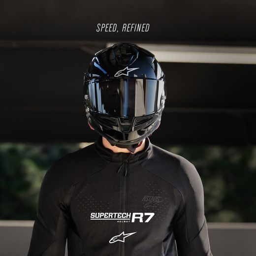 PRILBA S-R7 SOLID, ALPINESTARS (ČIERNA) 2026