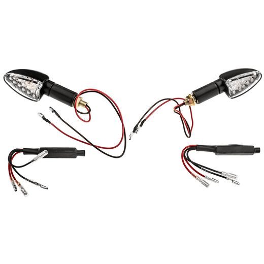 SMEROVKA LED ARROW DLHÝ, OXFORD (ČÍRE SKLÍČKO, ČIERNY PLÁŠŤ, PÁR)