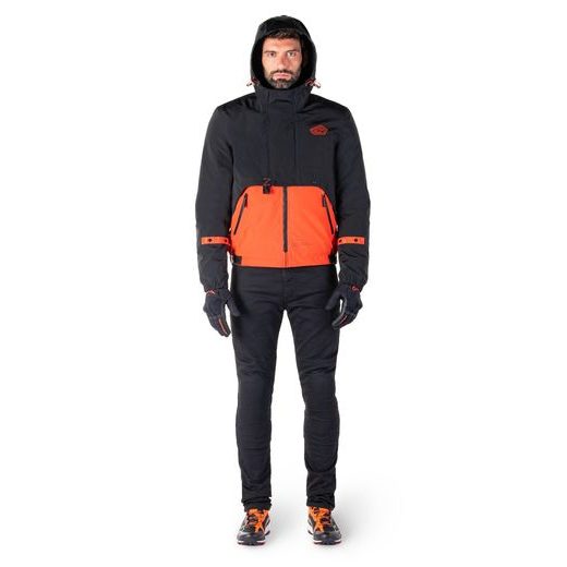 BUNDA MOOTANT WATERPROOF PARKA, ALPINESTARS (ČERNÁ/ORANŽOVÁ FLUO) 2026