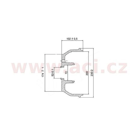 BUBEN BRZDOVÝ KNOTT PRO 10'' KOLA VČETNĚ LOŽISKA (5X112) ORIGINÁL