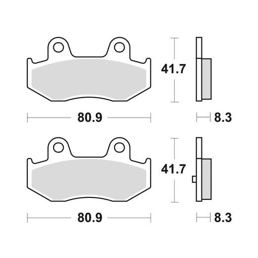 BRZDOVÉ DOŠTIČKY, BRAKING (SEMI-METALICKÁ ZMES SM1) 2 KS V BALENIE