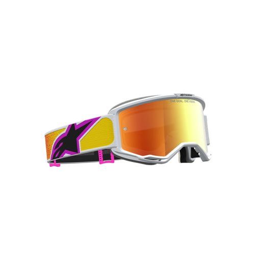 OKULIARE VISION 5 DRAG, ALPINESTARS (ORANŽOVÁ/ČERVENÁ, ZRKADLOVÉ ČERVENÉ PLEXI) 2027