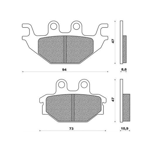 BRZDOVÉ DOŠTIČKY (ZMES OFF ROAD ATV SINTERED) NEWFREN (2 KS V BALENIE)