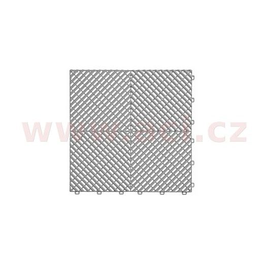 PLASTOVÁ DLAŽDICE ŽEBROVANÁ 40X40X1,8 CM PVC (ŠEDÁ)
