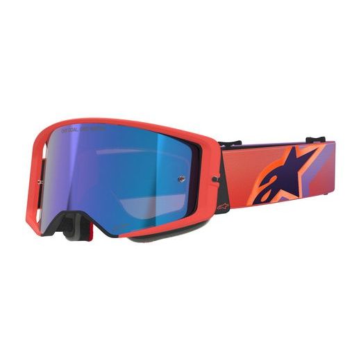 OKULIARE SUPERTECH VISION CORP, ALPINESTARS (ORANŽOVÁ/FIALOVÁ, ZRKADLOVÉ MODRÉ PLEXI) 2026