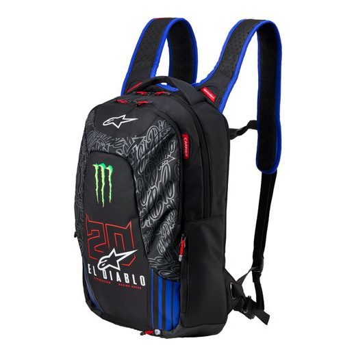 BATOH CITY HUNTER V2 FQ20 MONSTER KOLEKCE, ALPINESTARS (ČERNÁ/ČERVENÁ FLUO/MODRÁ/ZELENÁ, OBJEM 22 L) 2026