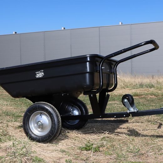 SHARK GARDEN 150 VOZÍK ZA ČTYŘKOLKU, ZAHRADNÍ TRAKTŮREK, S ADPATÉREM NA TAŽNÉ, ČERNÝ