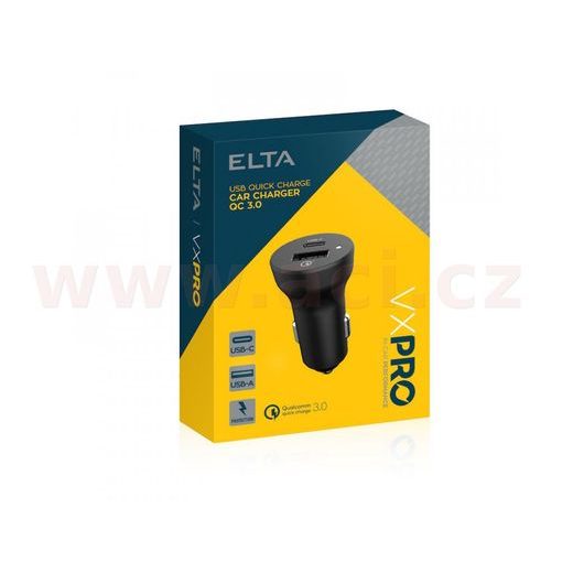 DUÁLNÍ USB NABÍJEČKA S RYCHLONABÍJENÍM QC 3.0 S USB-C