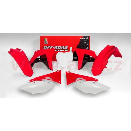 SADA PLASTOV HONDA, RTECH (ČERVENO-BÍLÁ, 6 DIELOV, VR. KRYTOV VZDUCH FILTRA)