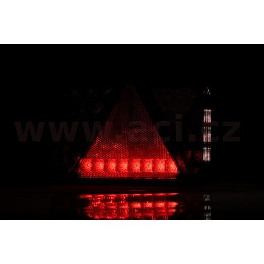 ZADNÍ SVĚTLO LED 200X130 MM, INTERGROVANÝ KONTROLBOX, 5 PIN BAJONET, P