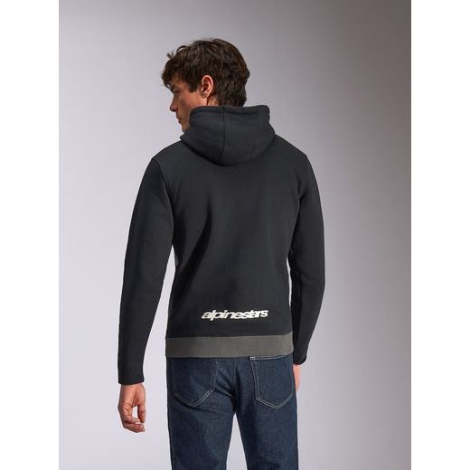 MIKINA PARALLEL HOODIE, ALPINESTARS (ČERNÁ/ŠEDÁ)
