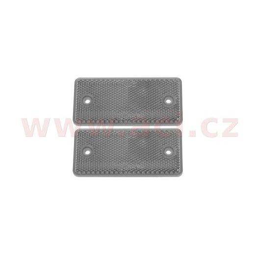 UNIVERZÁLNÍ ODRAZKA OBDÉLNÍK S DVĚMA OTVORY PRO UCHYCENÍ, BÍLÁ (94X44 MM) 2 KS