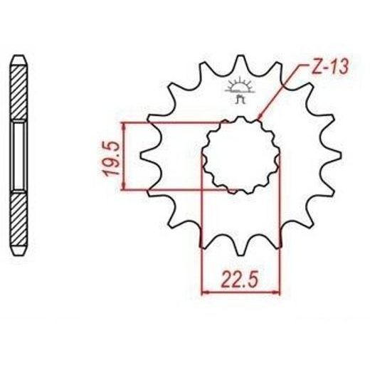 REŤAZOVÉ KOLIESKO PRE SEKUNDÁRNE REŤAZY TYPU 530, JT - ANGLICKO (15 ZUBOV)