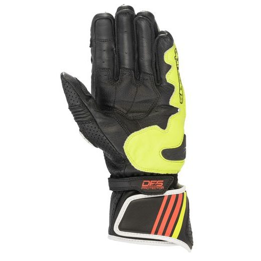 RUKAVICE GP PLUS R 2, ALPINESTARS (ŠEDÁ/ČERNÁ/ŽLUTÁ FLUO/ČERVENÁ FLUO/BÍLÁ)