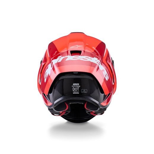 PRILBA SUPERTECH R10 ARIUS, ALPINESTARS (ČERVENÁ FLUO/ČERVENÁ/KARBON/BÍLÁ) 2026