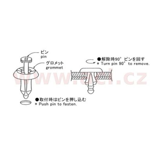 PLASTOVÁ PRÍCHYTKA OTOČNÁ, TOURMAX (SADA 10 KS)