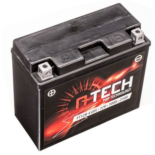 BATÉRIE 12V, YT12B-4, YT12B-BS GÉL, 12V, 10AH, 210A, BEZÚDRŽBOVÁ GÉL TECHNOLÓGIE 150X69X130 A-TECH (AKTIVOVANÁ VE VÝROBE)