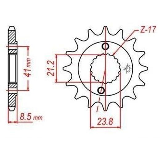 REŤAZOVÉ KOLIESKO PRE SEKUNDÁRNE REŤAZY TYPU 520, JT - ANGLICKO (13 ZUBOV)