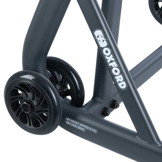 STOJAN NA MOTOCYKEL ZERO-G ZADNÉ (PRE JEDNORAMENNOU KYVNOU VIDLICU), KONKRÉTNÍ TŔŇ S OSOU NUTNE DOKÚPIŤ ZVLÁŠŤ, OXFORD