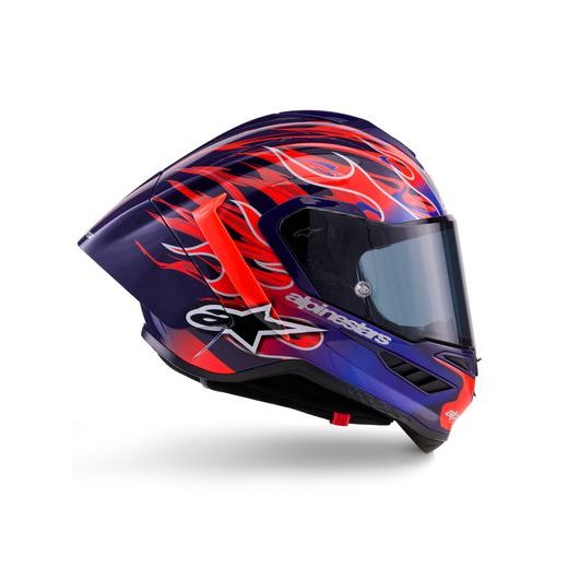 PRILBA SUPERTECH R10 FLYTE LIMITOVANÁ EDÍCIA JORGE MARTIN, ALPINESTARS (FIALOVÁ/ČERVENÁ) 2026