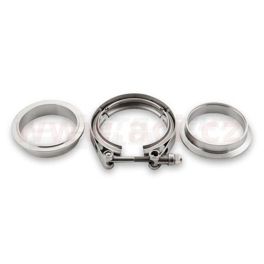 V-BAND NEREZOVÁ SPONA VÝFUKU VČETNĚ NÁTRUBKU, VNITŘNÍ PRŮMĚR TRUBKY 110MM/4,5"