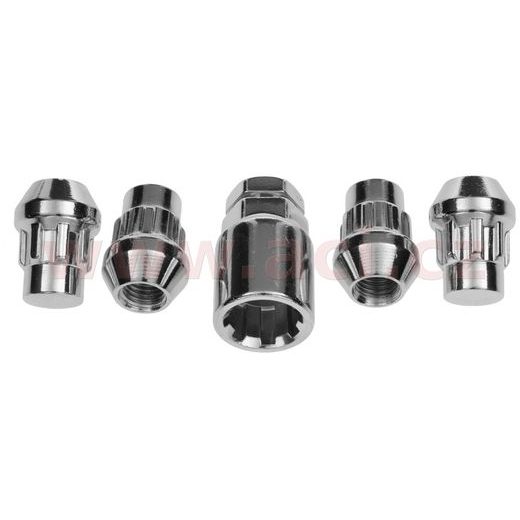 BEZPEČNOSTNÍ MATICE KOLA, ZÁVIT M12X1.5, KUŽELOVÉ SEDLO (SADA 4 KS)