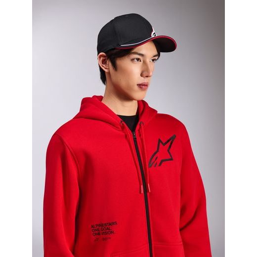 MIKINA TRANSVERSE HOODIE, ALPINESTARS (ČERVENÁ)