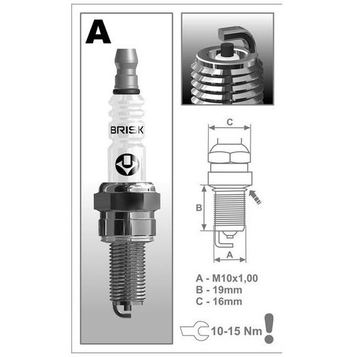 ZAPAĽOVACIE SVIEČKA AR12C BRISK - ČESKÁ REPUBLIKA