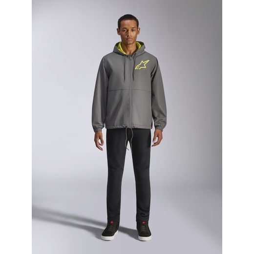 BUNDA SPEEDER CHROMIUM WINDBREAKER, ALPINESTARS (ŠEDÁ/ŽLUTÁ FLUO)