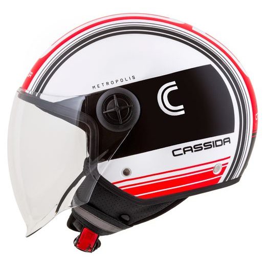 PRILBA HANDY METROPOLIS, CASSIDA (ČERNÁ/BÍLÁ/ČERVENÁ) 2026