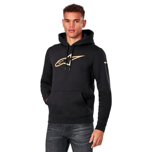 MIKINA GILDED HOODIE, ALPINESTARS (ČERNÁ/ZLATÁ)
