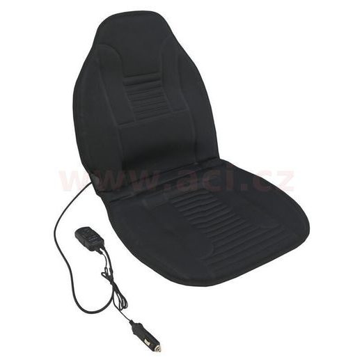 VYHŘÍVANÝ POTAH SEDAČKY S MASÁŽÍ, 2 INTENZITY MASÍROVÁNÍ, NAPÁJENÍ 12V (PŘIPOJENÍ DO ZAPALOVAČE) ČERNÝ