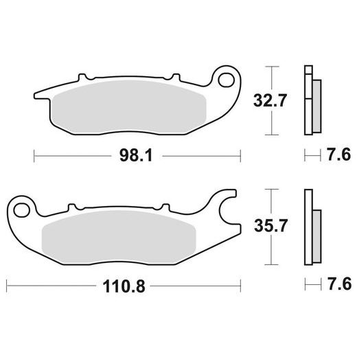 BRZDOVÉ DOŠTIČKY, BRAKING (SEMI-METALICKÁ ZMES SM1) 2 KS V BALENIE