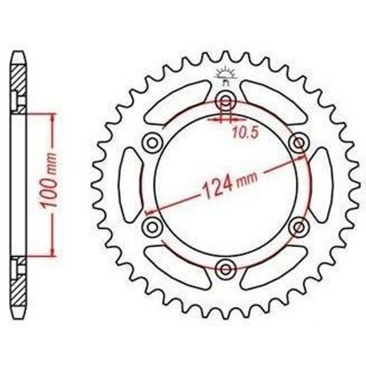 OCEĽOVÁ ROZETA PRE SEKUNDÁRNE REŤAZY TYPU 520, JT - ANGLICKO (48 ZUBOV)