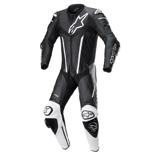 JEDNODIELNA KOMBINÉZA FUSION, TECH-AIR KOMPATIBILNÝ, ALPINESTARS (ČERNÁ/BÍLÁ) 2024