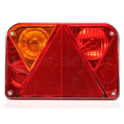 ZADNÍ SVĚTLO 200X135 MM 5 PIN KONEKTOR, BAJONET, SE ŽÁROVKAMI, DOBPLAST DPT35 ORIGINÁL, L