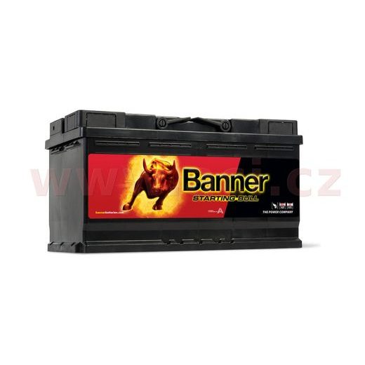 95AH BATÉRIA, 740A, PRAVÁ BANNER STARTING BULL 354X175X190