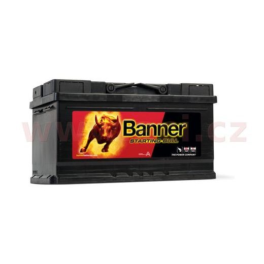 80AH BATÉRIA, 660A, PRAVÁ BANNER STARTING BULL 315X175X175