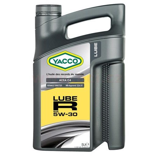 YACCO MOTOROVÝ OLEJ PLNE SYNTETICKÝ LUBE R 5W30 5L