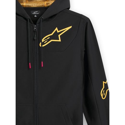 MIKINA SESSIONS 3 HOODIE, ALPINESTARS (ČERNÁ/ZLATÁ)