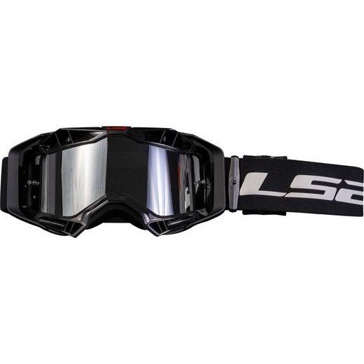 LS2 AURA PRO GOGGLE BLACK WITH IRIDIUM VISOR