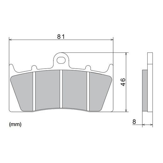 BRZDOVÉ DOŠTIČKY, NISSIN (SEMI-METALICKÁ ZMES) 2 KS V BALENIE