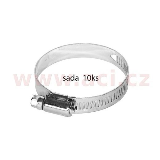 HADICOVÁ SPONA PERFOROVANÁ TYP W1, 8-13 MM (SADA 10 KS)